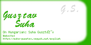 gusztav suha business card